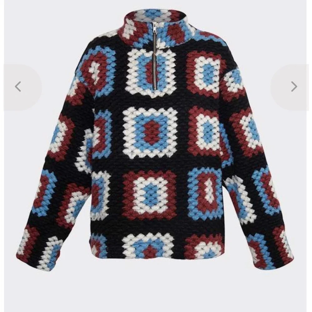 Damson Madder Agnes Crochet Half Zip Pullover Size 4 - Picture 3 of 13